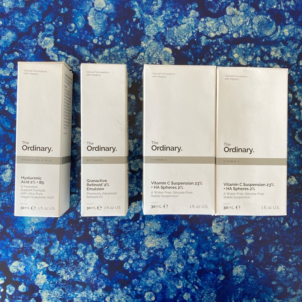The Ordinary bundle - Hyaluronic Acid 2%, Vitamin C 23%, Granactive Retinoid 2%